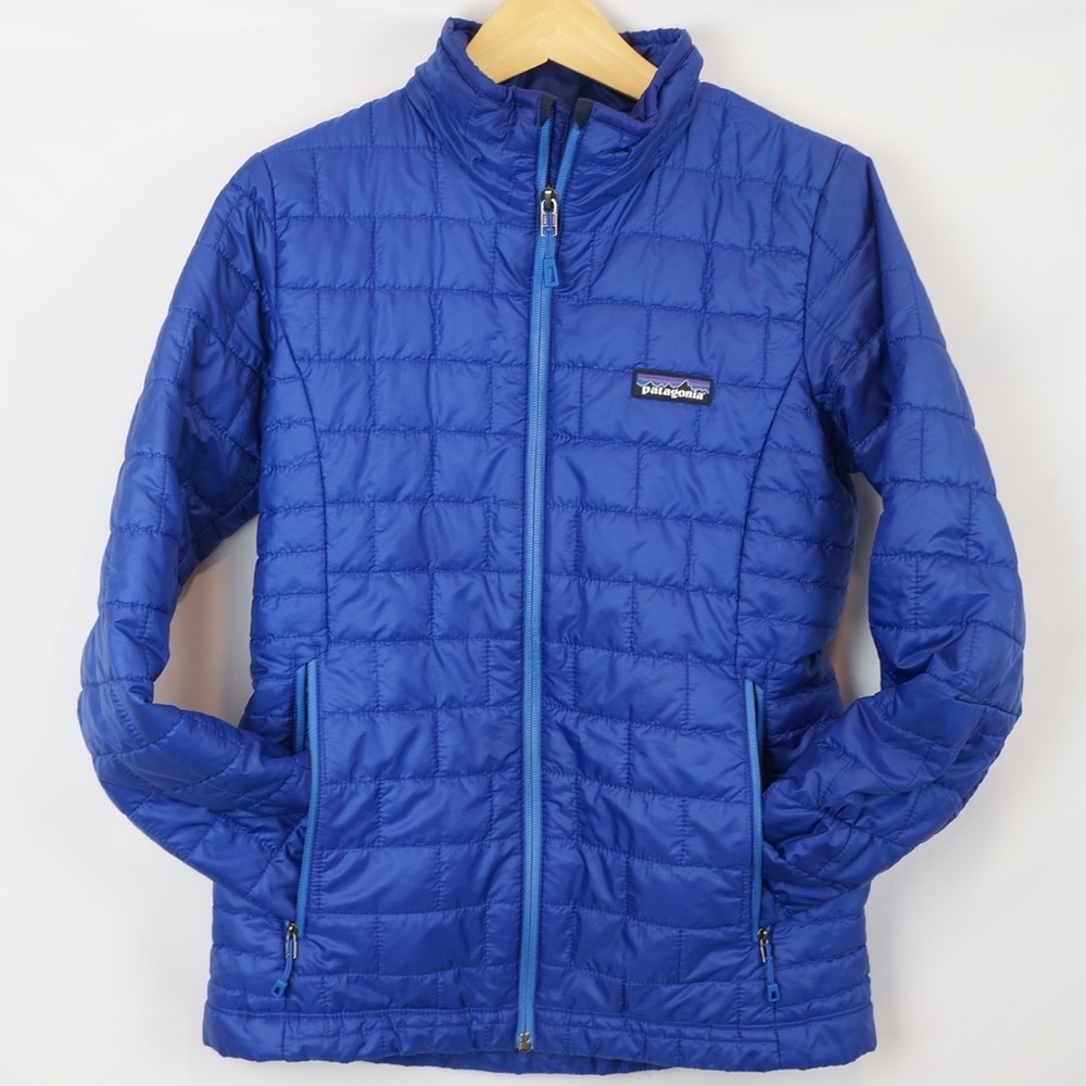 SOLD Patagonia Lightweight Nano Puff Jacket, Bright Blue Primaloft Size XSmall